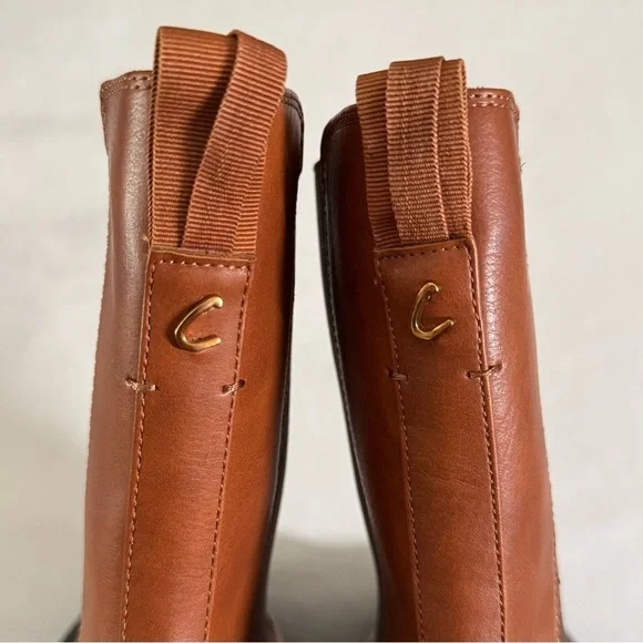 Circus NY Sam Edelman Susan Lug Sole Platform Chelsea Boot Cuoio Brown Size 8.5 - Picture 6 of 8